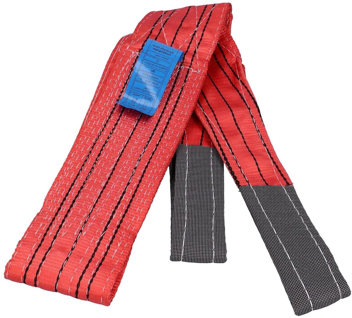 Hefband 5 Ton - Hijstouw Plat - Industrieel Transport - Verdikt PES Materiaal - 120 mm Breed - Rood