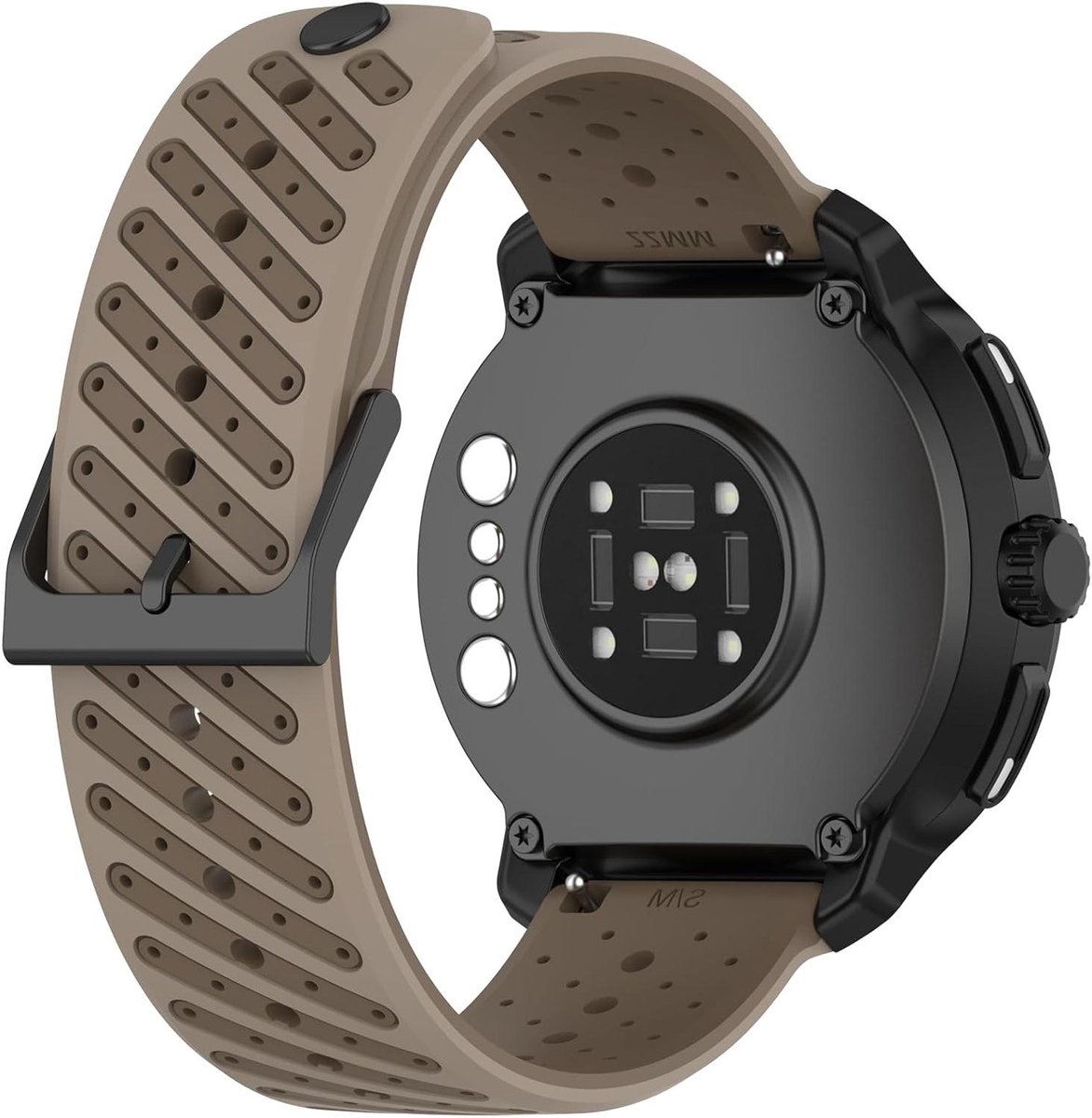 Horlogeband - Smartwatch band - Dagelijks gebruik - Zacht siliconen materiaal - 22mm - Zwart