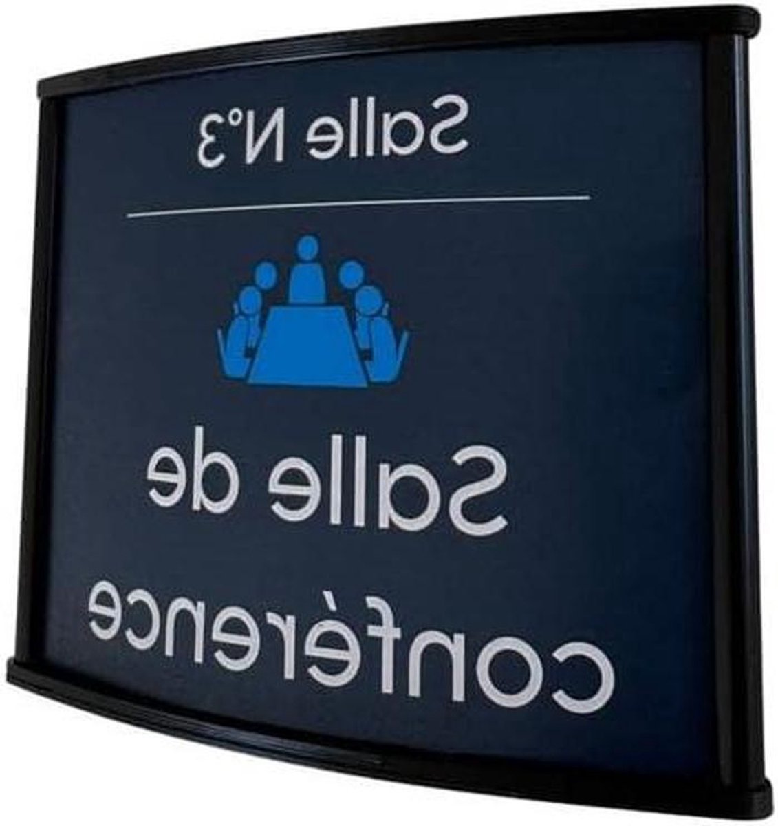 Deurbord - Etikethouder Naambordje - Ruimtes Identificeren - Met Schroefdoppen - 105 x 80 mm - Mat Zwart