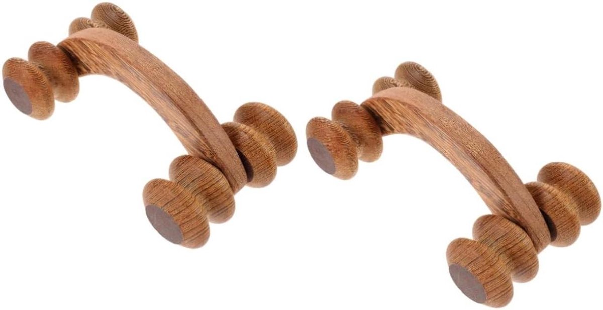 Massage Roller Set - Spierontspanning Hulpmiddel - Effectieve Spierontspanning - Bevordert Bloedcirculatie - 17.5 x 10.2 x 7.5 cm - Lichtbruin