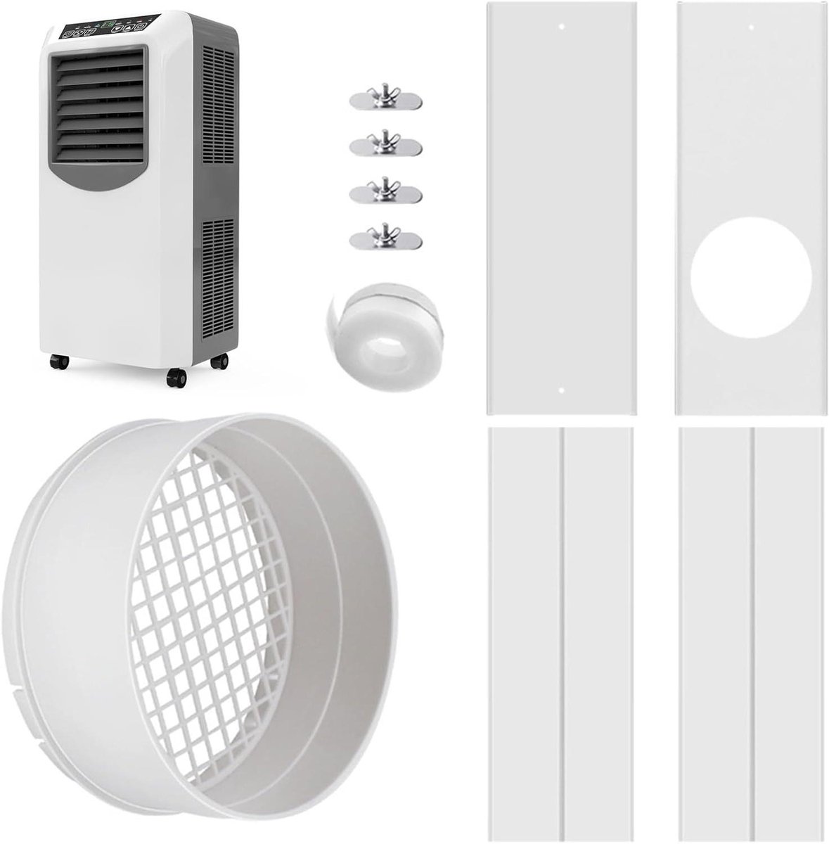Raamkanaalset Droger Ontluchtingsset Binnen Efficiënte Ventilatie Verbeterde Afdichting 1.2 Meter Verstelbaar Grijs