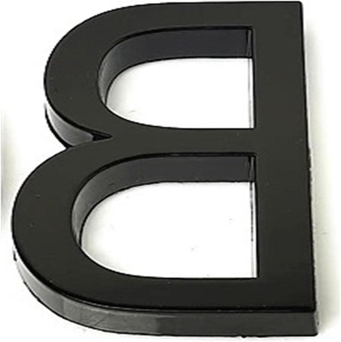 Huisnummer Sticker - Adres Cijfer - Deur Decoratie - Moderne Stijl - 58mm Hoog - Zwart