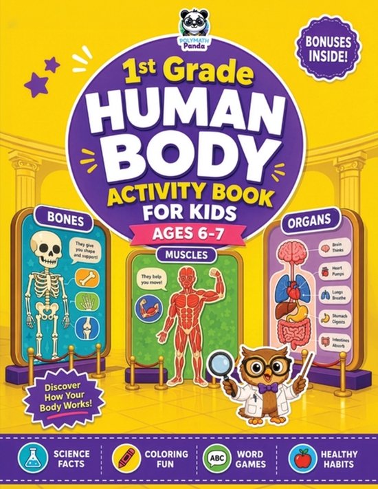 Human Body Activity Books for Kids- 1st Grade Human Body Act ... - cover