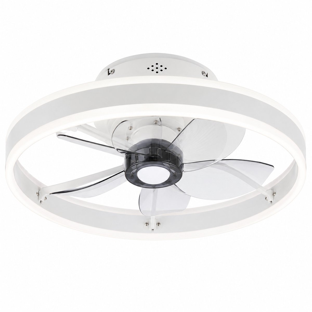 ITRONIQ Plafondventilator Met Verlichting - Dimbare LED Plafondlamp Met Ventilator - Afstandsbediening - 6 Snelheden - Wit