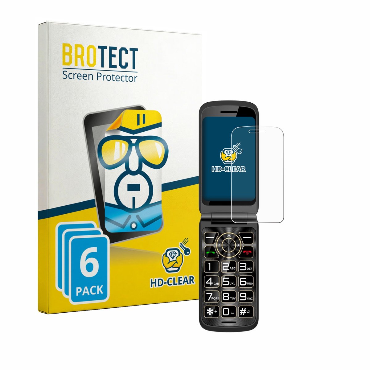 BROTECT - Screenprotector voor Guwet G739 - Folie Beschermfolie transparant 6 Stuks