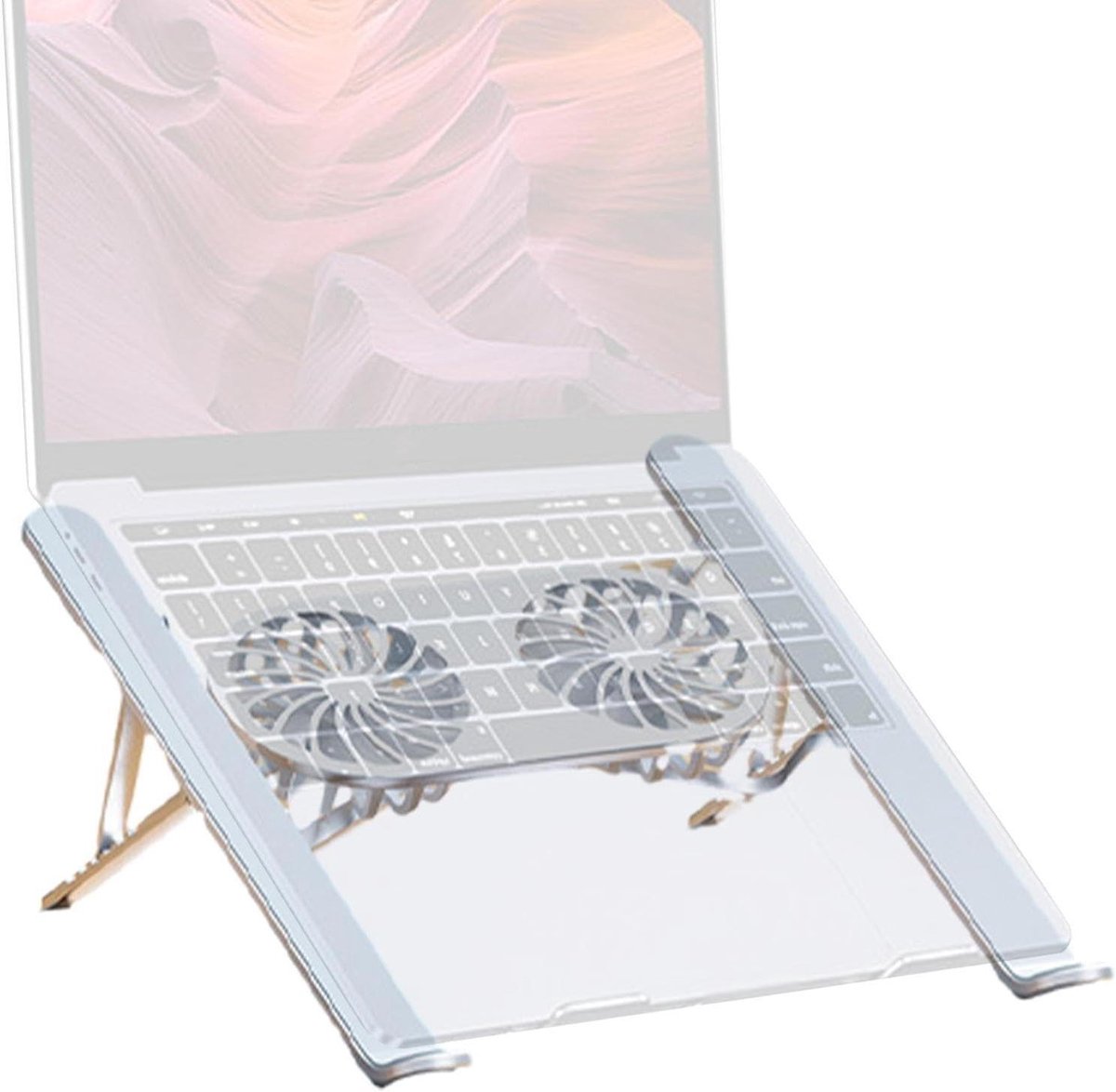 Laptop Koelmat - Ventilator Pad - Voorkom Oververhitting - Stille Motor - 13-21 Inch - Aluminium