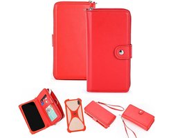 K-S-Trade 2in1 Cell Phone Case Compatible with Oukitel K9 Wallet Case Protective Cover & Wallet Protective Cover Pocket Cell Phone Case Wallet Wallet Book Cover Red(1x)