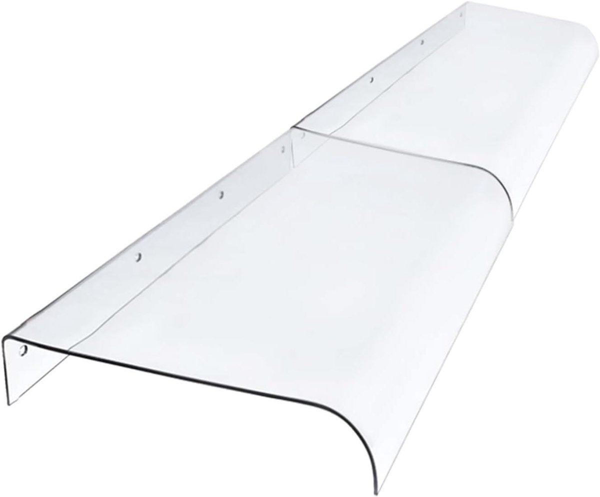 Gebogen Luifel - Regenkap Deur - Bescherming Buiten - Geluidsisolerend - 180 cm - Transparant