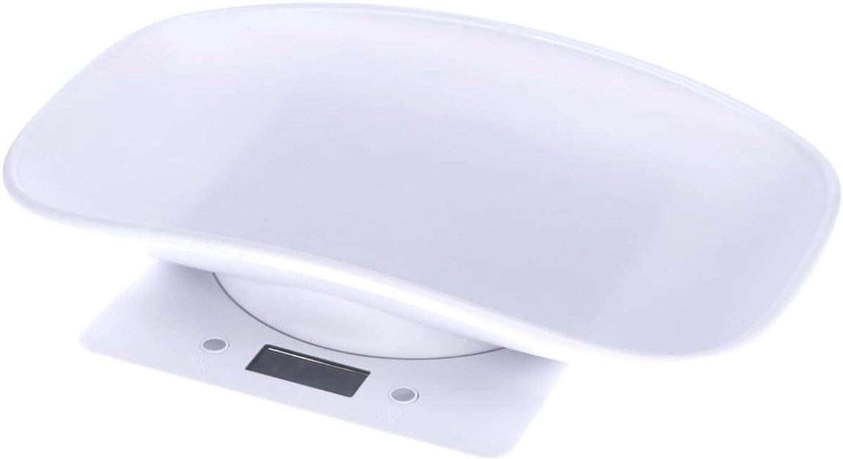 Digitale Weegschaal - Baby Huisdier - Gewicht Meten - Verlicht Display - 29 x 18 cm - Wit