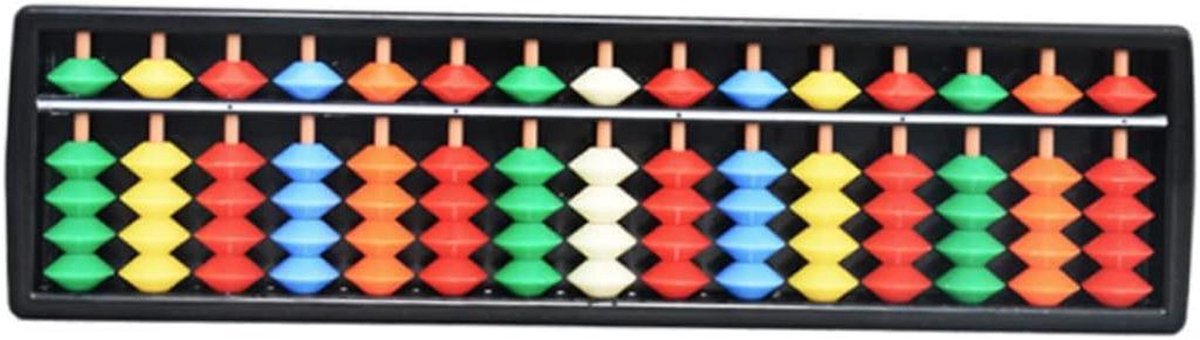 Chinese vintage abacus, 15-cijferige Chinese abacus, 15-cijferige wiskundige soroban wiskundige rekentool voor kinderen voor kinderen berekening en rekenkundig onderwijs