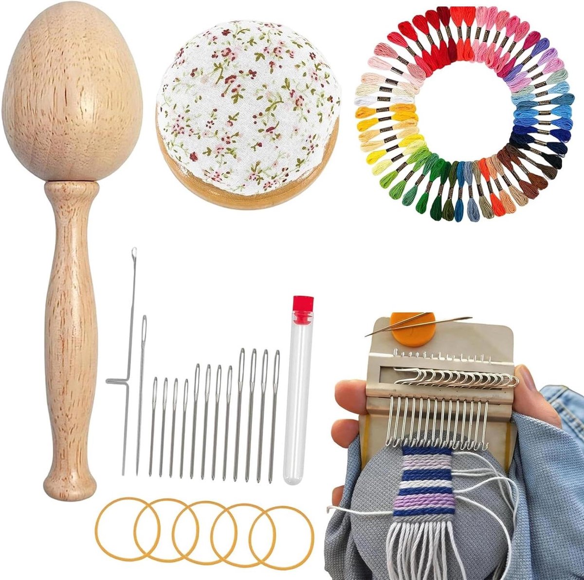 Handige Naaimadam - Kleine Reparatie Tool - Kleding Herstellen - Compact Ontwerp - 10 cm - Ei Vorm