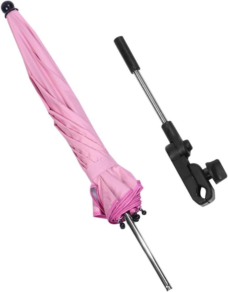 TOYANDONA Multifunctionele Zonneparaplu Voor Kinderwagens Eenvoudig Te Installeren Duurzaam Materiaal Voor Buitengebruik Roze