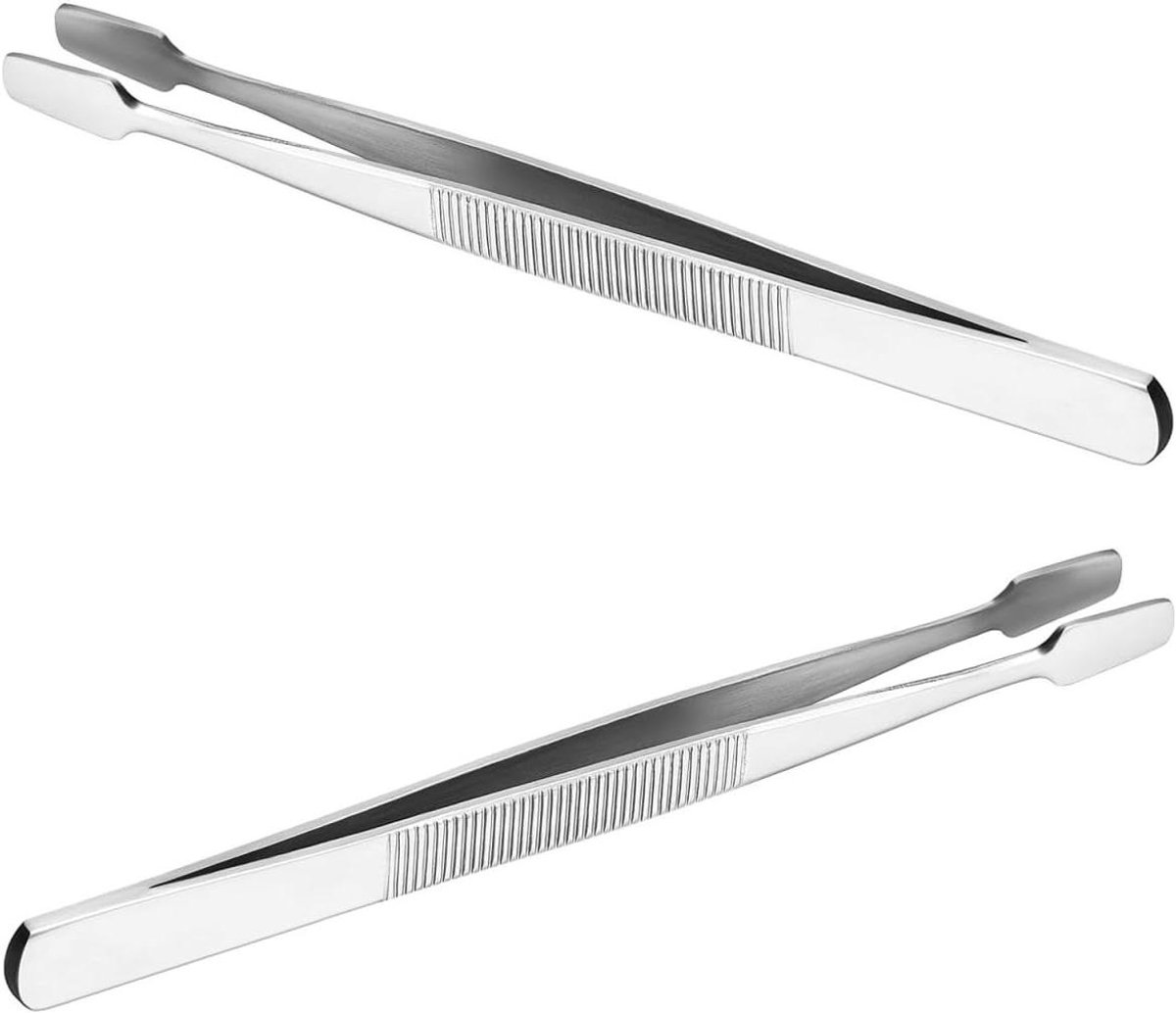 Roestvrijstalen Pincet - Precisie Gereedschap - Delicate Objecten Hanteren - Ergonomisch Ontwerp - 114 mm - Zilver