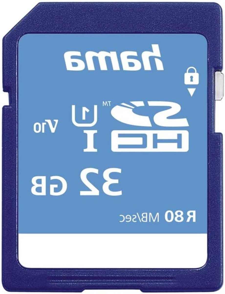 Geheugenkaart - SDHC kaart - Foto's Opslaan - Snelle Data Transfer - 32 GB - Blauw