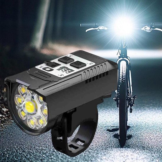 Fietsverlichting Set 1000LM – 9 LED Voorlamp + Slimme Achterlamp – USB Oplaadbaar – Waterdicht – Automatische Sensor – Super Helder Veiligheidslicht — afbeelding 4