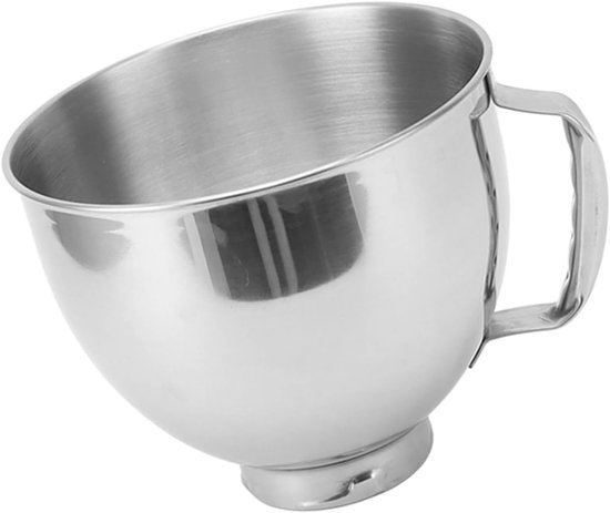 Roestvrijstalen Mengkom - Bakkom Keuken - Grote Porties Maken - Hitte en Vriesbestendig - 5 Liter Capaciteit - Zilverkleurig — afbeelding 4