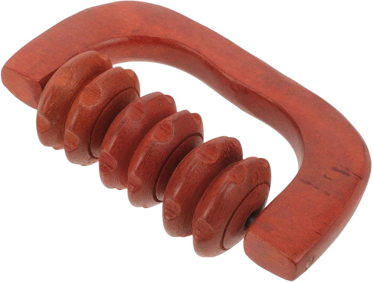 Houten Massage Roller - Spierroller Ontspanningstool - Spierherstel Bevorderen - Duurzaam Houtmateriaal - 15 x 4.5 cm - Houtkleur