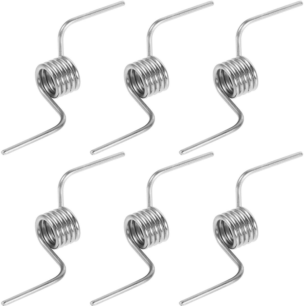 Vervangende Veertjes Koelkast - Deur Reparatie - Keukenonderhoud - Stabiel Staal - 6 Stuks - Zilver