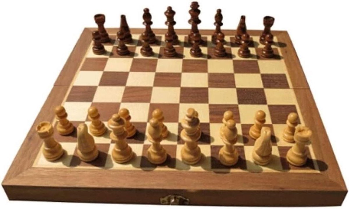 Houten Schaakspel - Schaakbord Set - Strategisch Spel - Sterk Magnetisch - 29x29 cm - Niet gespecificeerd