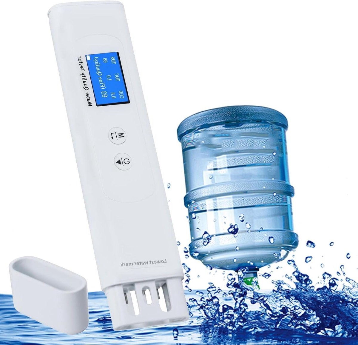 Waterkwaliteitstester for drinkwater, 6-in-1 TDS-meter TOC, COD, EC, UV275, Temp&TDS, digitale drinkwaterkwaliteitstester for drinkwater thuis, hydrocultuur, aquaria, kraanindustrieel water
