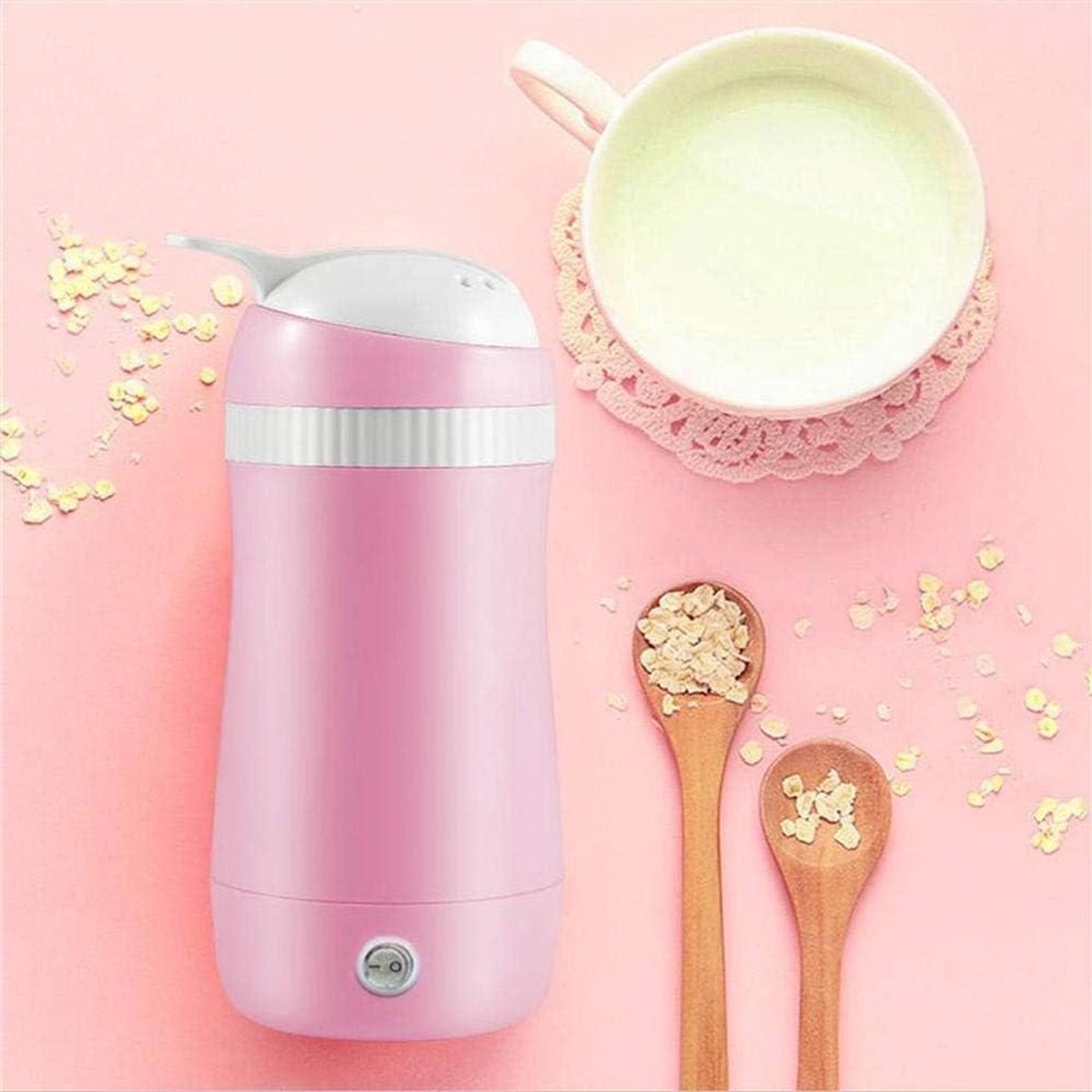 Reiswaterkoker - Draagbare waterkoker - Snel water koken - Voedselveilig materiaal - 300 ml - Roze