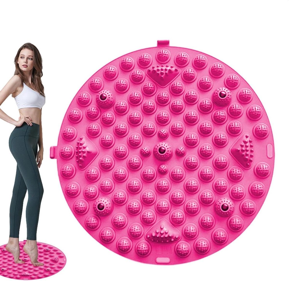 Voetmassagemat, reflexologiemat, voetdrukpuntmat, ergonomische voetmassagemat, drukontlastende massagemat, 38 x 38 x 2 cm, comfortabele voetmassagepad voor thuis- en voetontspanning