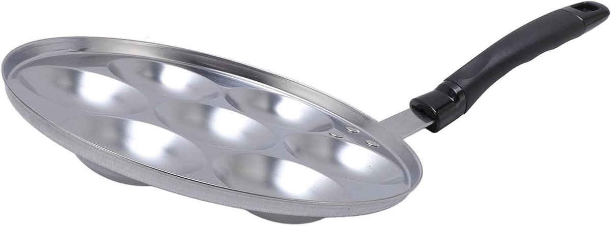 Takoyaki Pan - Octopusballetjes Maker - Snacks Maken - 7 Gaten Ontwerp - Aluminium Anti-aanbak - Zwart