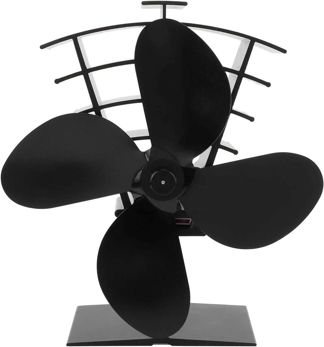 Fireplace Fan 4 Blades Heat Powered Stove Fan Heat Distribution For Wood/Wood Burner