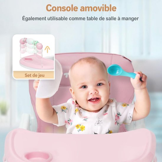 Twinky® Kinderstoel 2-in-1 – Inklapbare Kinderstoel met Eettafel en Peuterstoel – Verstelbare Meegroeistoel voor Baby en Peuter van 6 Maanden tot 4 Jaar — afbeelding 4
