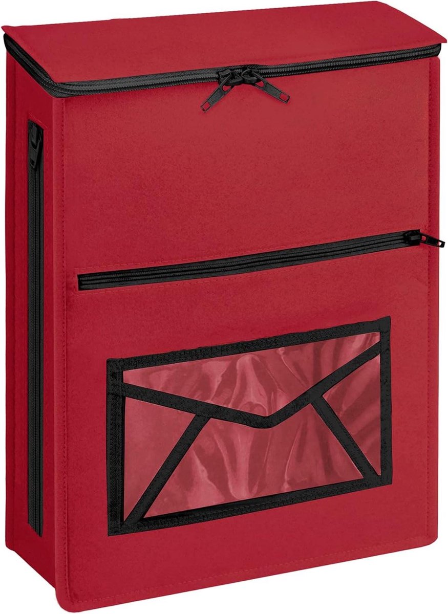 Brievenbak Vanger - Post Opvanger - Post Ontvangen - Zelfklevend Ophangen - 40 x 48 cm - Rood