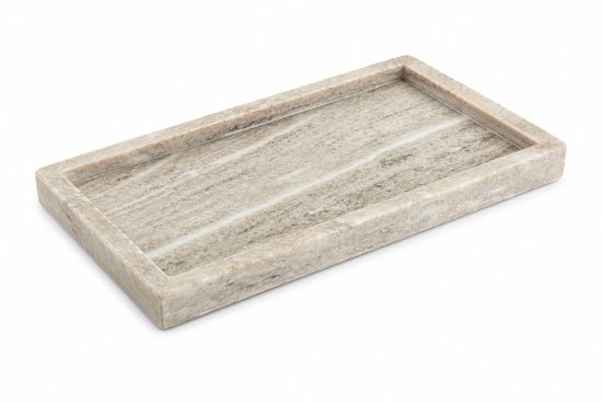 Plat Décoratif en Marbre – Plateau Rectangulaire 31 x 18 cm – Plateau en Marbre – Plat à Bijoux – Vide-Poche – Plateau à Bougies – Décoration d'Intérieur Luxe – Organiseur en Pierre Naturelle