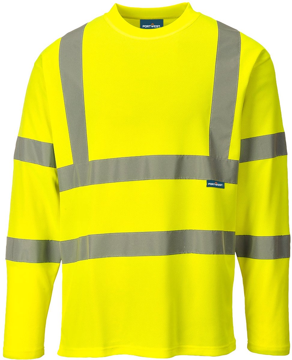 Portwest Hi-Vis T-shirt lange mouwen S278 - Geel - L