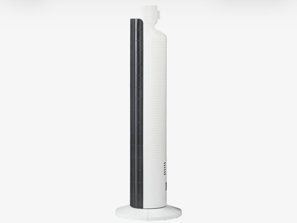 BIXc® - Torenventilator - 3 snelheden - 3 windtypes - Afstandsbediening - Timer - 78 cm hoog - 90 graden - Wit/Zwart