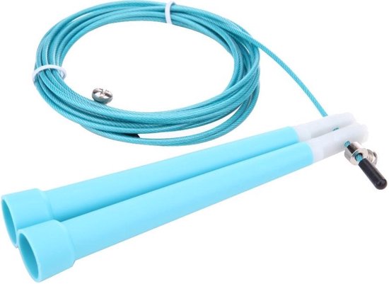 Verstelbaar Speed Springtouw Licht Blauw – Professioneel Fitness Springtouw – Crossfit, Cardio, Boksen & Vetverbranding – Lichtgewicht & Duurzaam