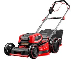Einhell Professional Accu Grasmaaier GP-CM 36/52 S BL Li Kit - Power X-Change - 36 V/Li-ion - Maaibreedte: 52 cm - Aanbevolen gazonoppervlakte: tot 1200 m² - 65 L opvangzak - Maaihoogte: 25-80 mm - Incl. 4x 5.2 Ah Accu en 2x DUO-lader