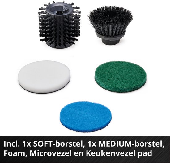 Einhell Accu Oppervlaktereiniger PICOBELLA 18/90 Li Solo - Power X-Change - 18 V/Li-ion - Werkbreedte: 50 - 90 mm - Incl. 5 verschillende borstels/pads - Excl. Accu en lader van Einhell — afbeelding 5