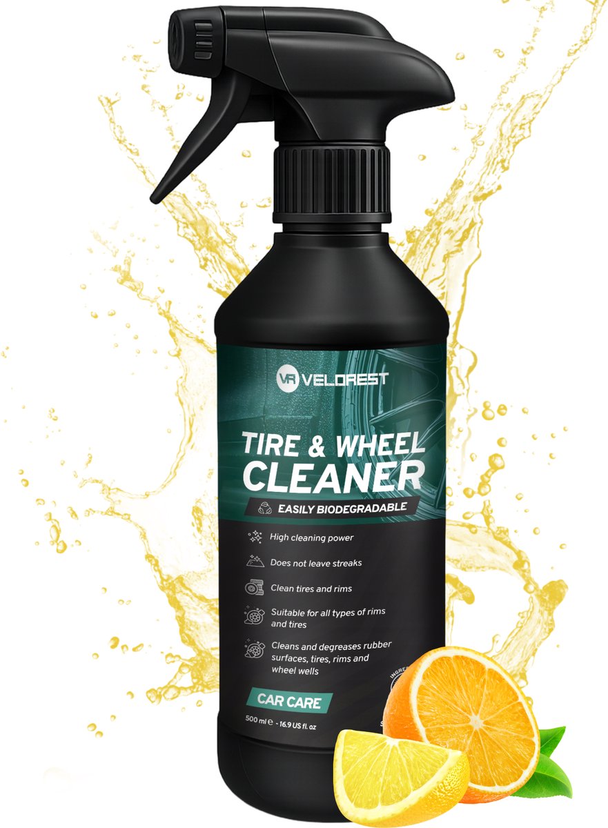 Velorest Tire & Wheel Cleaner 500ML - Velgenreiniger - Wheel Cleaner - Bandenspray - Velgenreinigers - Auto Velgen Reiniger