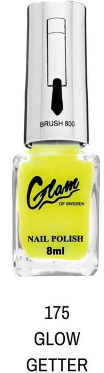 Glam of Sweden - Mini Nagellak - Fel Geel - Nummer 175 Glow Getter - 1 Mini flesje met 8 ml. inhoud