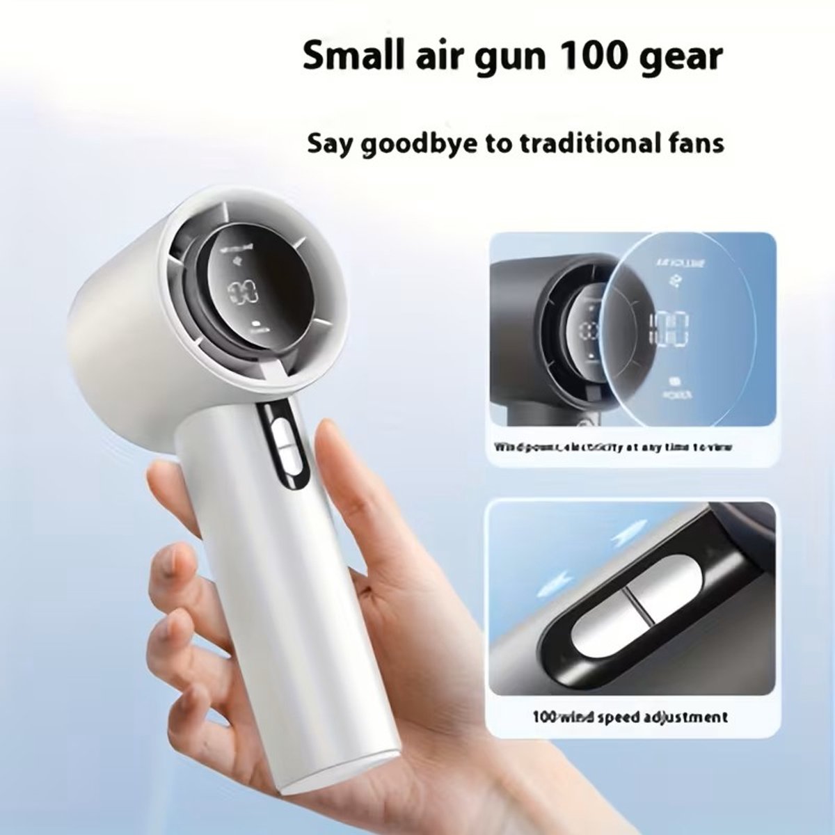 STNY Digitale Ventilator - Usb Oplaadbare High-Speed Fan - Polsbandje + Hand + Tafel Ventilator - Digitale Batterij Indicator + Digitale standen/modi's - Voor de Ultieme Verkoeling - Kleur: Roze — afbeelding 9