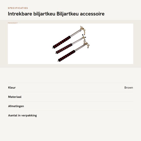 Dailygoods- Biljartkeu Uitschuifbaar - Bruggenhoofd - Afneembare Koppen - Roestvrij Staal - Antislip - 35-150 cm Verstelbaar - Poolkeu van Dailygoods — afbeelding 3