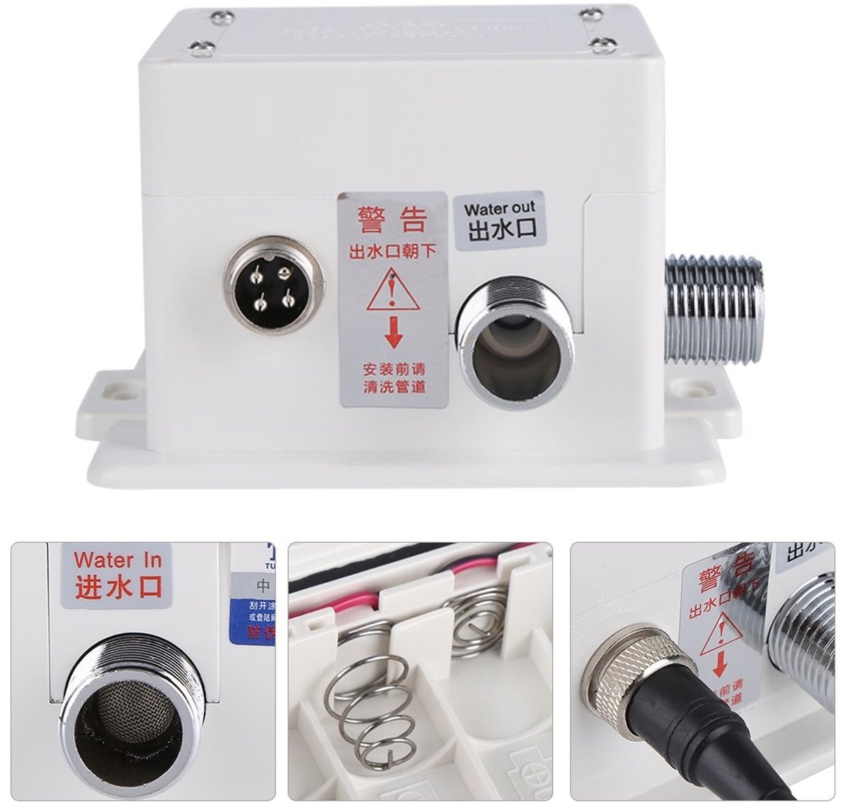 Dailygoods- Sensorkraan Hoogwaardige Zinklegering - Automatische Kraan - Infrarood Sensor - Eén Gat Bevestiging - Waterdruk 0.05-0.6MPa - Temperatuur 0-80°C