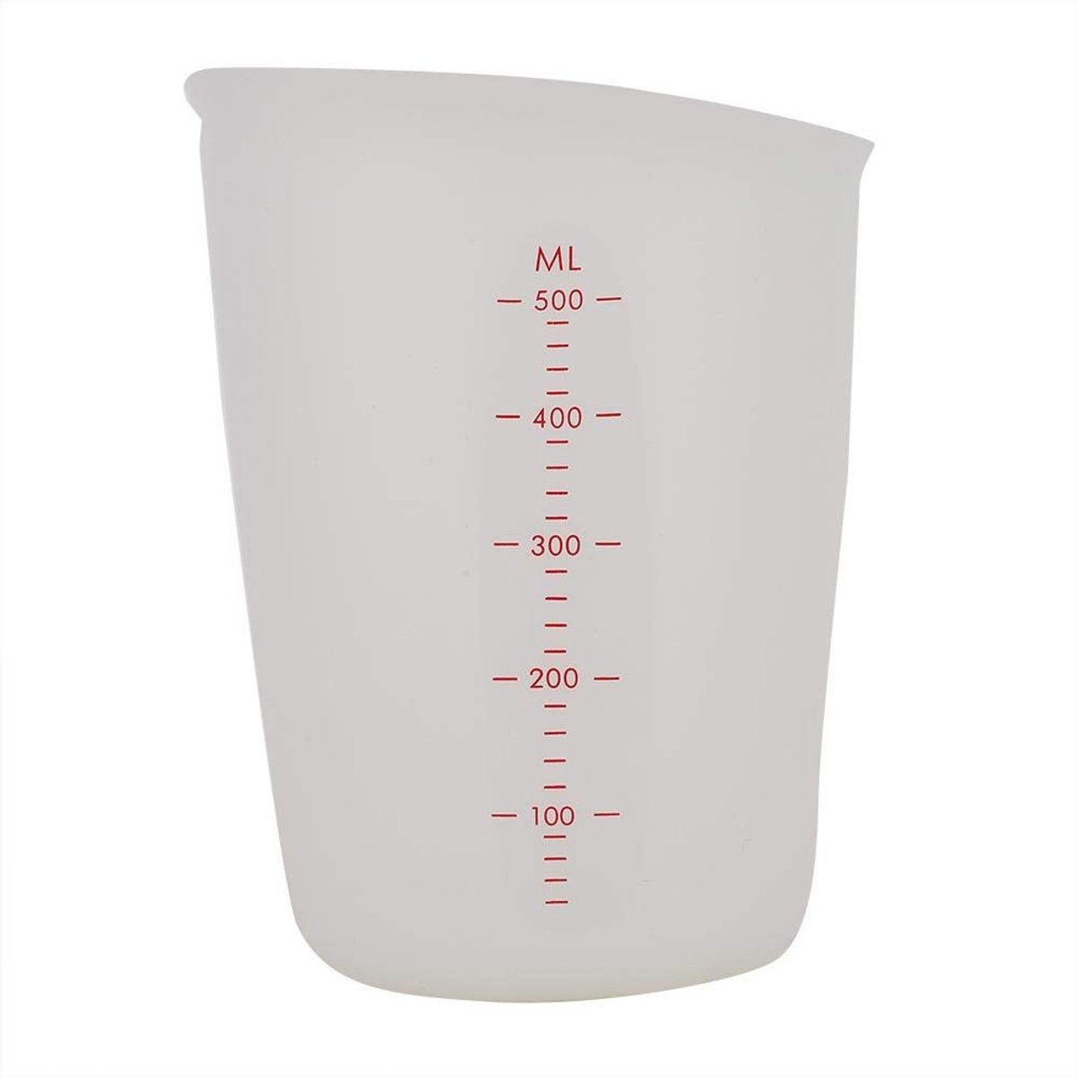 Dailygoods- Siliconen Maatbeker 250ml/500ml - Transparant - Duurzaam - Zacht - Nauwkeurige Meting - Handig voor Bakken/Cocktails - Meetbeker