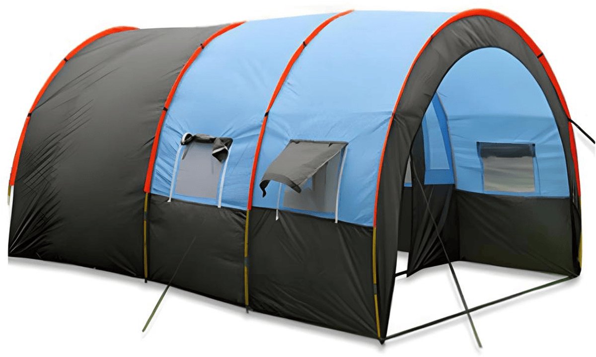 Cellista Grote Familietent 10 Personen - Tunnel Tent Waterdicht - Campingtent met Ademende Ramen - Groepstent voor Kamperen en Reizen - 480x310x210 cm