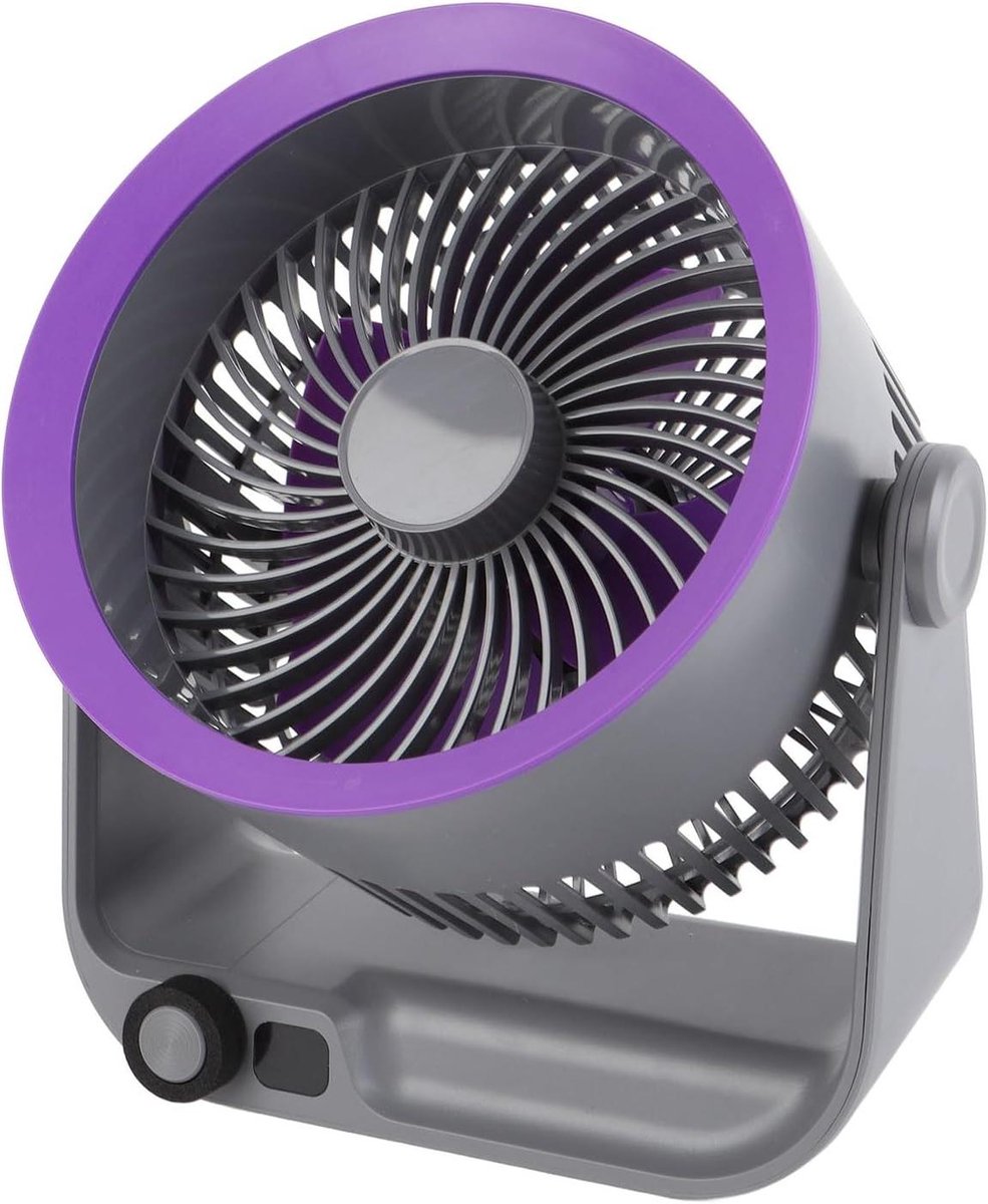 Luchtcirculator Ventilator - Draadloze Tafelventilator - Verkoeling Binnen - Stille Krachtige Motor - 21x20x11 cm - Wit