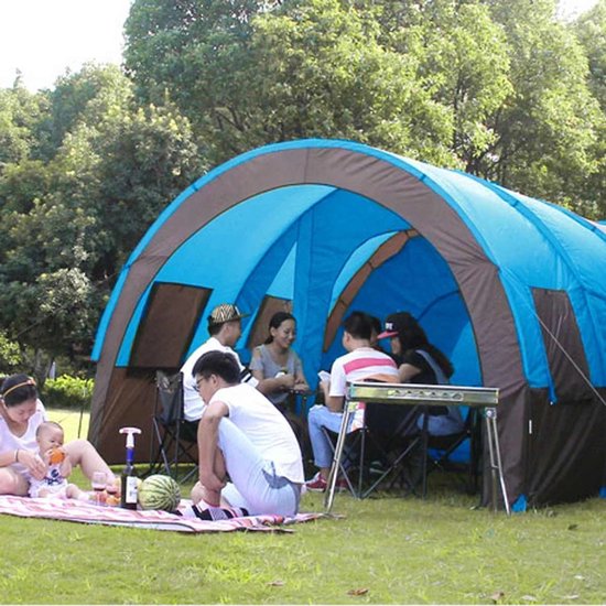 Cellista Grote Familietent 10 Personen - Tunnel Tent Waterdicht - Campingtent met Ademende Ramen - Groepstent voor Kamperen en Reizen - 480x310x210 cm — afbeelding 5
