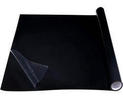 Aquarium Achtergrond - Folie voor Aquarium - Aquarium Decoratie - Statische Hechting - 30 x 200 cm - Zwart