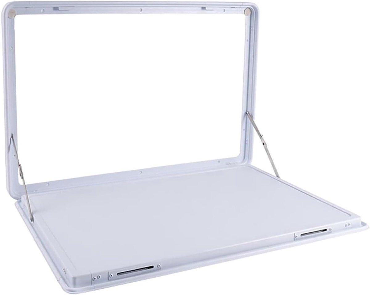 Opvouwbare Campertafel - Opklapbaar Bureau - Buiten Koken - Met Slot - 47x45cm - Wit