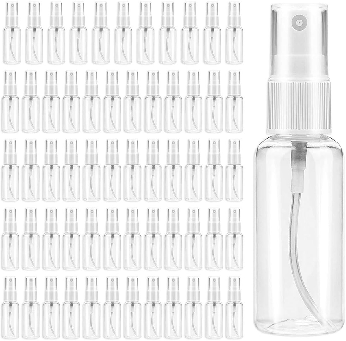 Dailygoods- Sprayfles Mini 30 ml - Plastic Sprayflacon - Refillbare Sprayfles - Transparante Sprayfles - Veilig en Duurzaam - Perfect voor Reizen - Cosmeticfles
