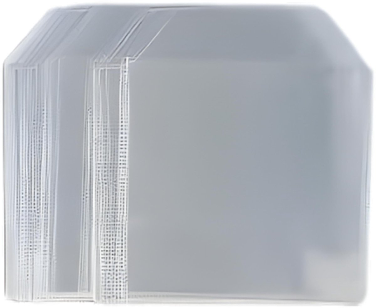 Dailygoods- CD/DVD Hoes 50 Stuks - Premium Plastic Wallets - 120 Micron - Schokbestendig - Met Flap - Bescherming tegen Krassen - Disc Sleeves