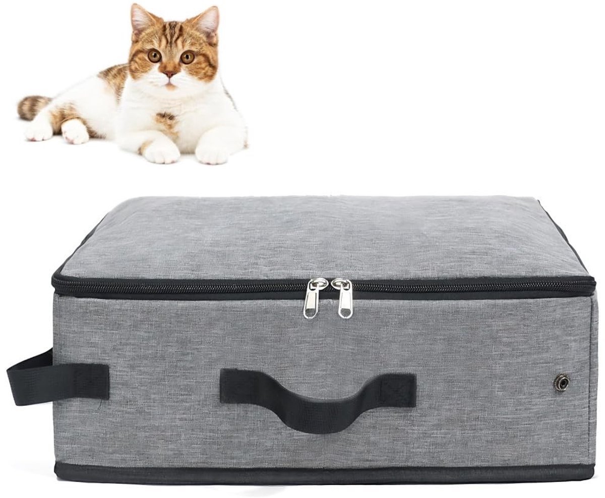 Dailygoods- Reiskattenbak Waterdicht - Opvouwbaar - Lekvrij - Dubbele Ritssluiting - Voor Auto/Vliegtuig/Camping - 40 x 30 x 14 cm - Kattenbak